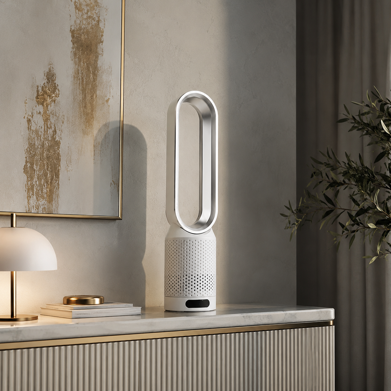 Bladeless Tower Fan 3-in-1 Air Purifier | Energy-Efficient Home Appliance | 8 Speeds | 90° Oscillation | Quiet Cooling for Bedroom & Office