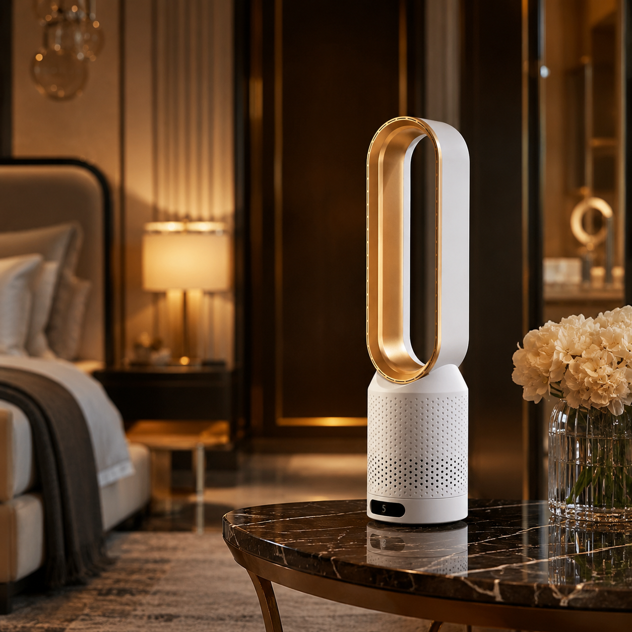 Bladeless Tower Fan 3-in-1 Air Purifier | Energy-Efficient Home Appliance | 8 Speeds | 90° Oscillation | Quiet Cooling for Bedroom & Office