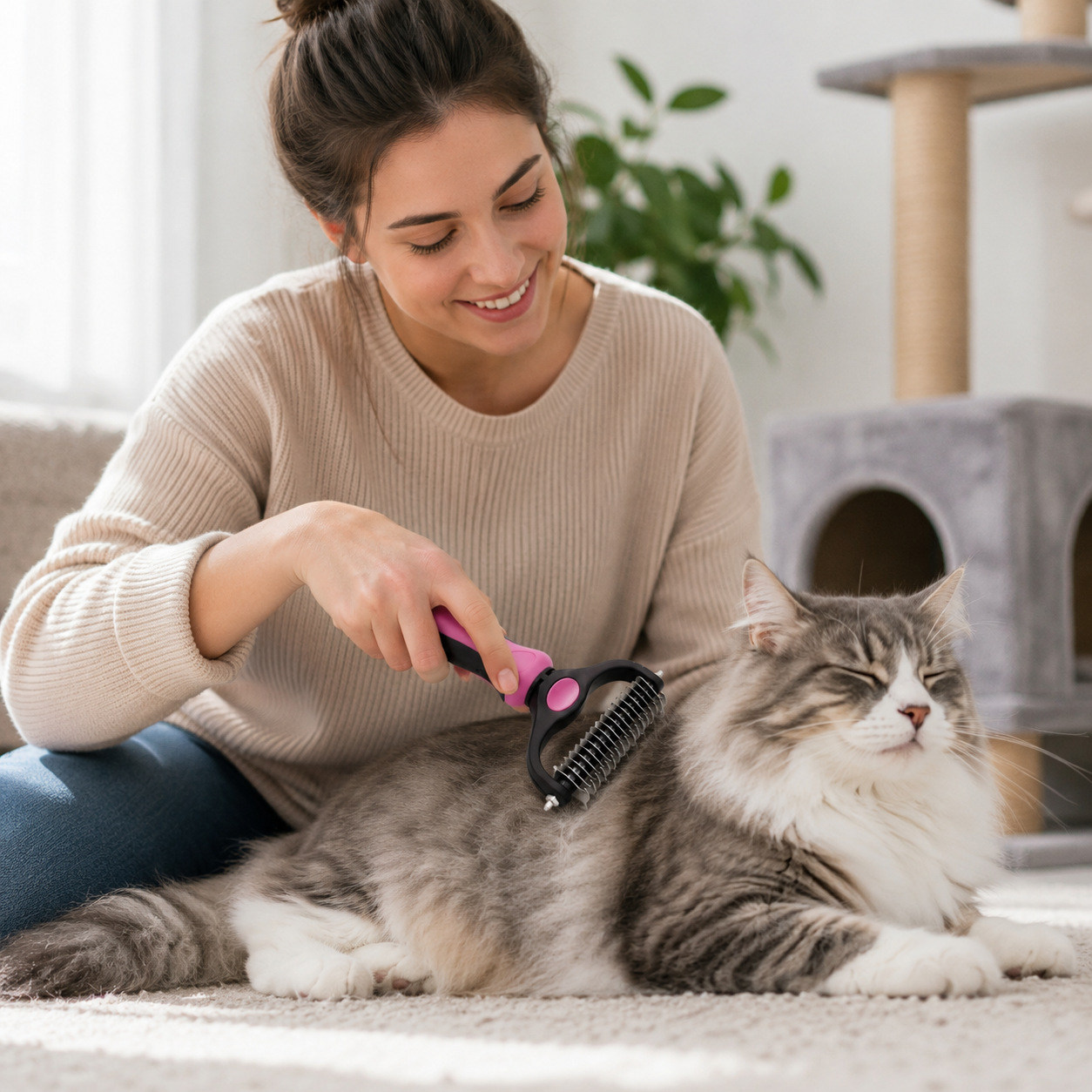 PAWGROOM – Pet Grooming Brush for Shedding and Fur Care