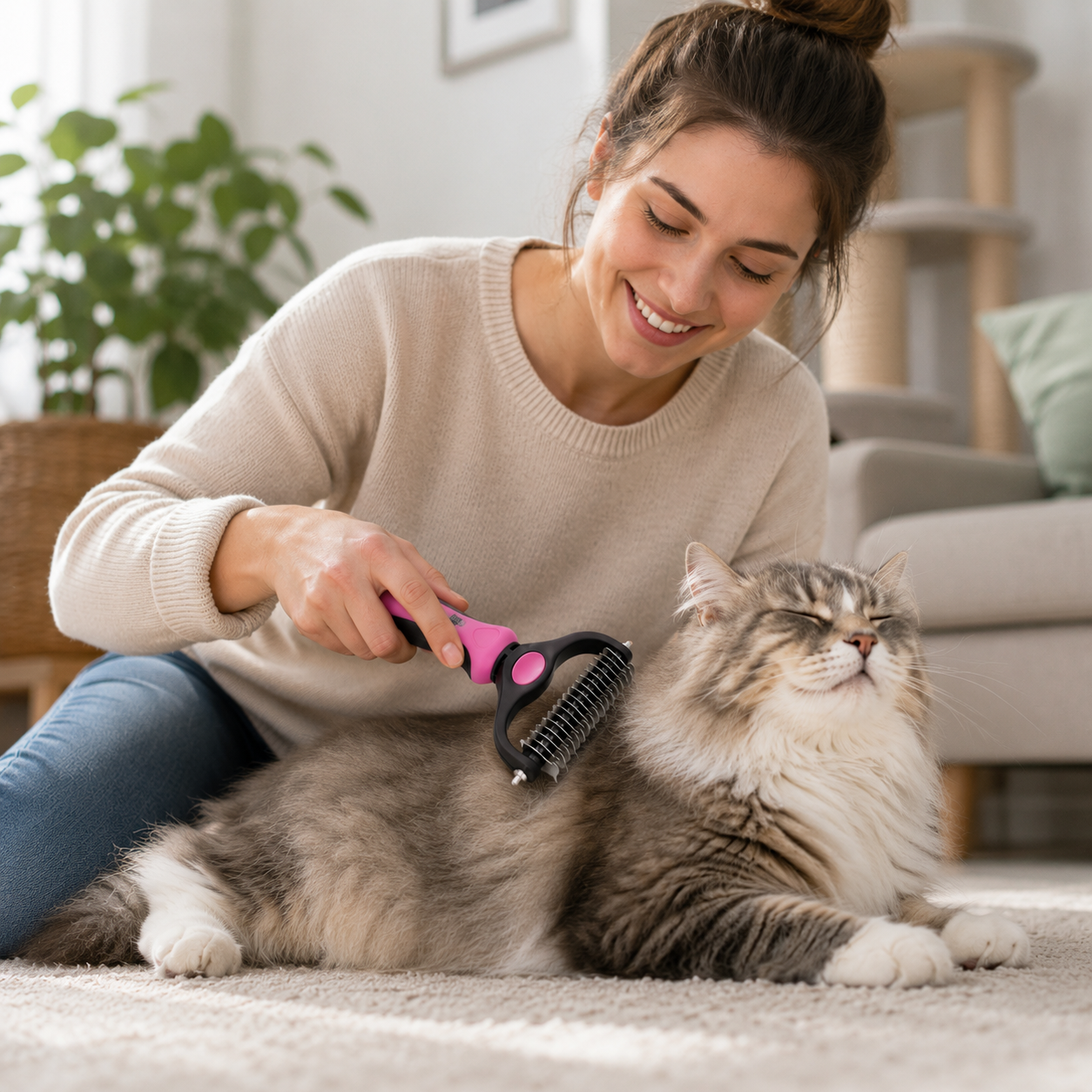 PAWGROOM – Pet Grooming Brush for Shedding and Fur Care
