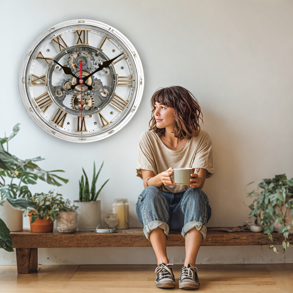 GEARWOOD CLOCK – Vintage Mechanical Wall Accent 2D Clock