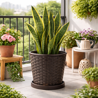 WEAVEGROW POT – Woven Style Planter for Elegant Indoor and Outdoor Decor