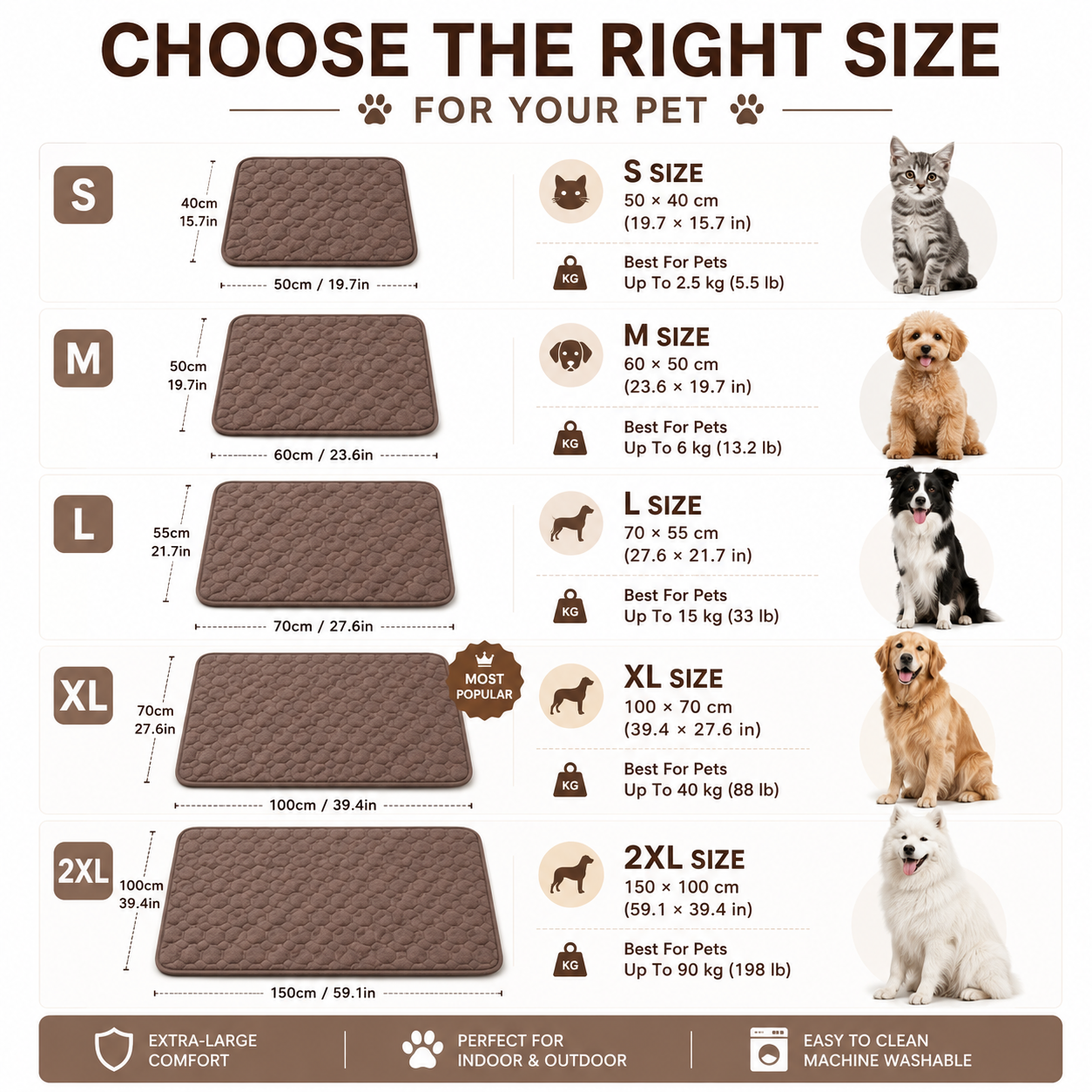 CHILLPAWS MAT – Extra Large Cooling Pet Bed for Dogs & Cats