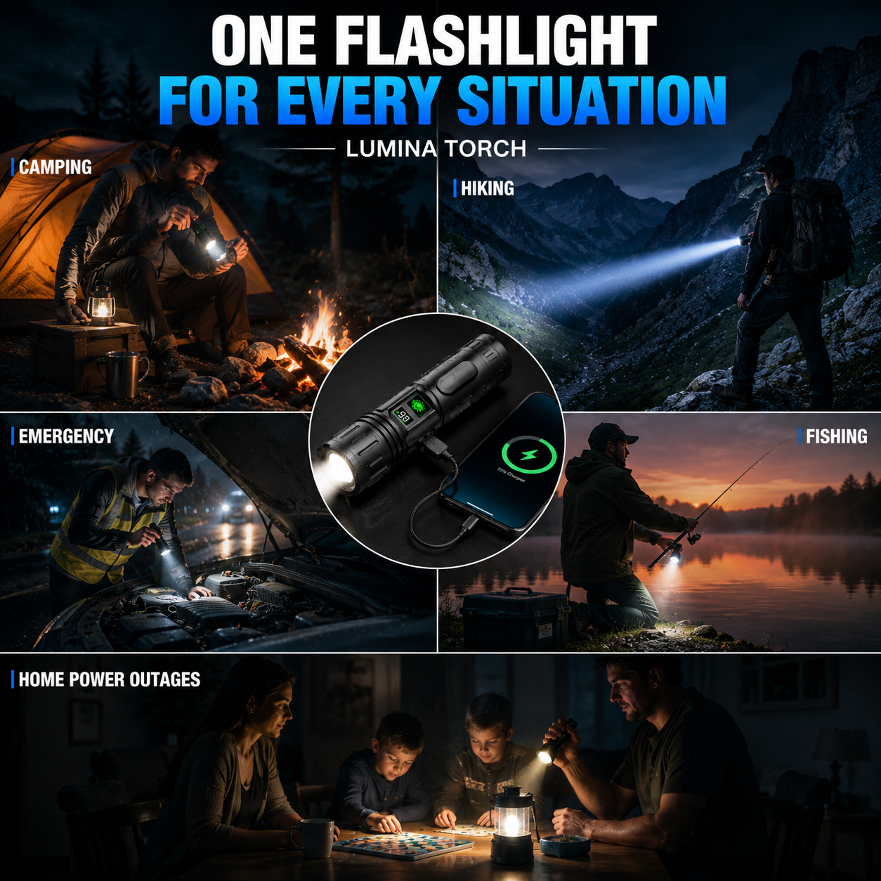 LUMINA TORCH – Taktische Taschenlampe mit extremer Helligkeit