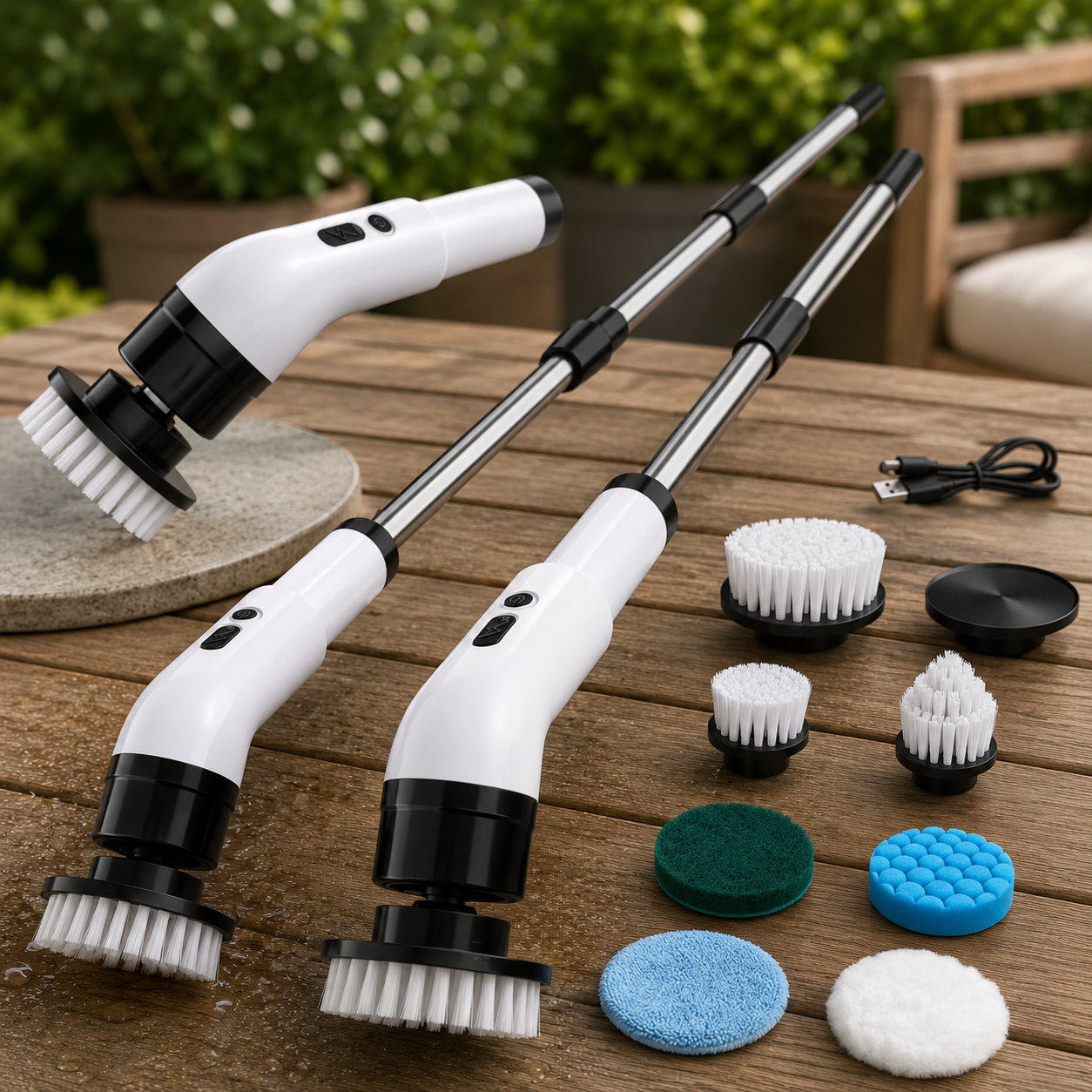 SCRUBIXA – Rechargeable Spin Brush for Fast and Efficient Cleaning