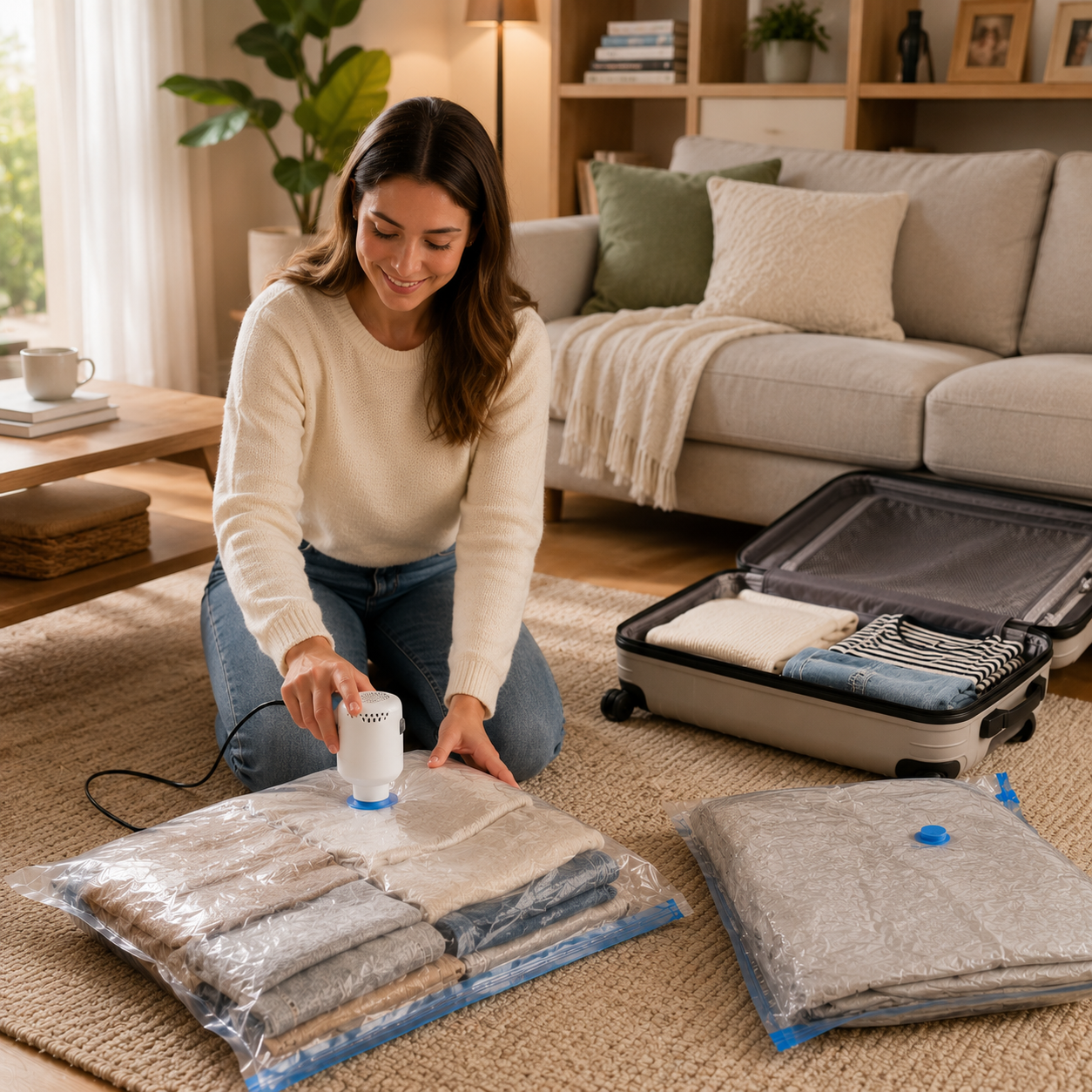 VACUNOVA – No Pump Compression Bags for Effortless Space Saving