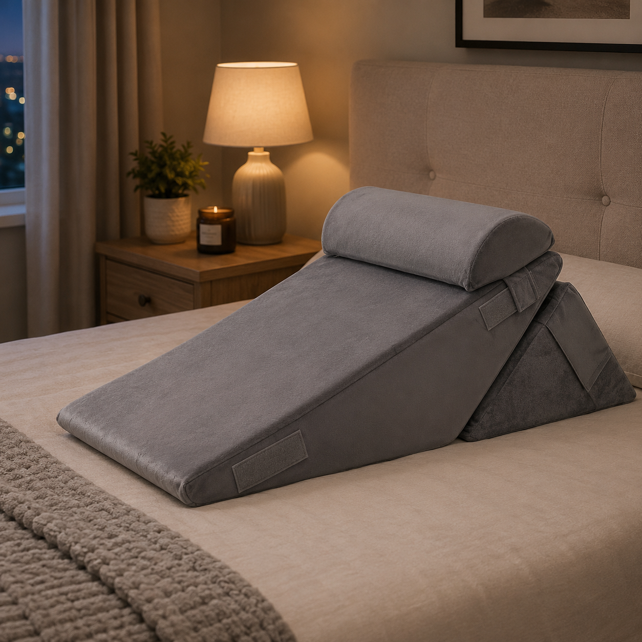 COMFOWEDGE – Adjustable Bed Pillow for Relaxation and Support