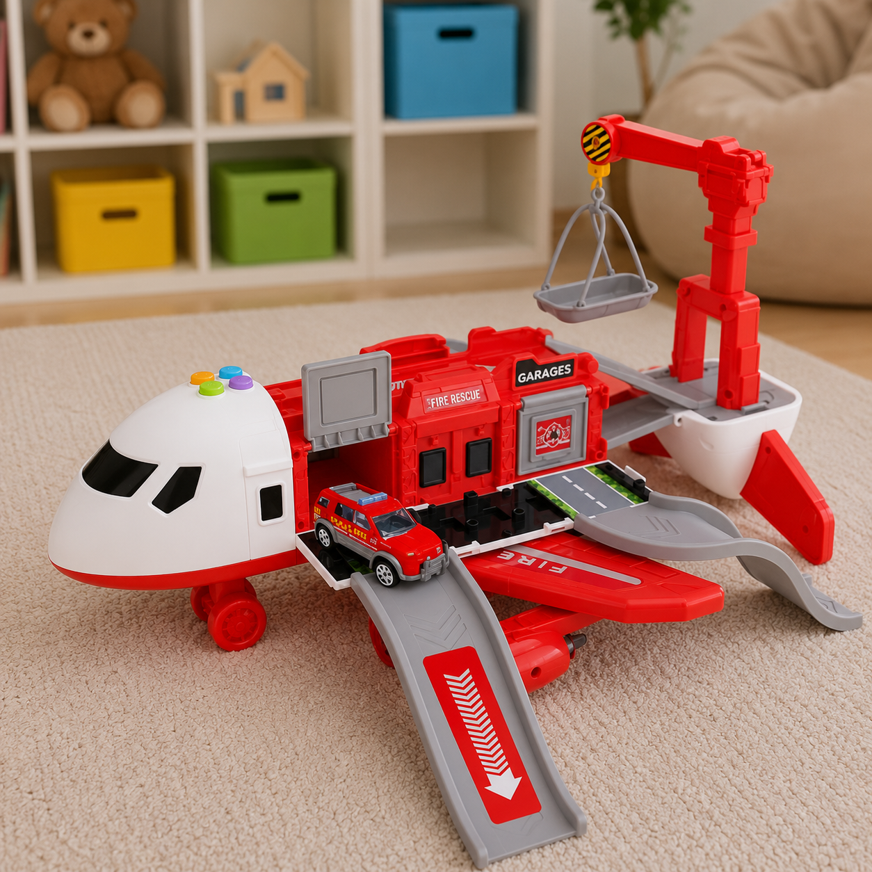 PLAYFLIGHT – Airplane and Transport Toy Set for Kids Exploration