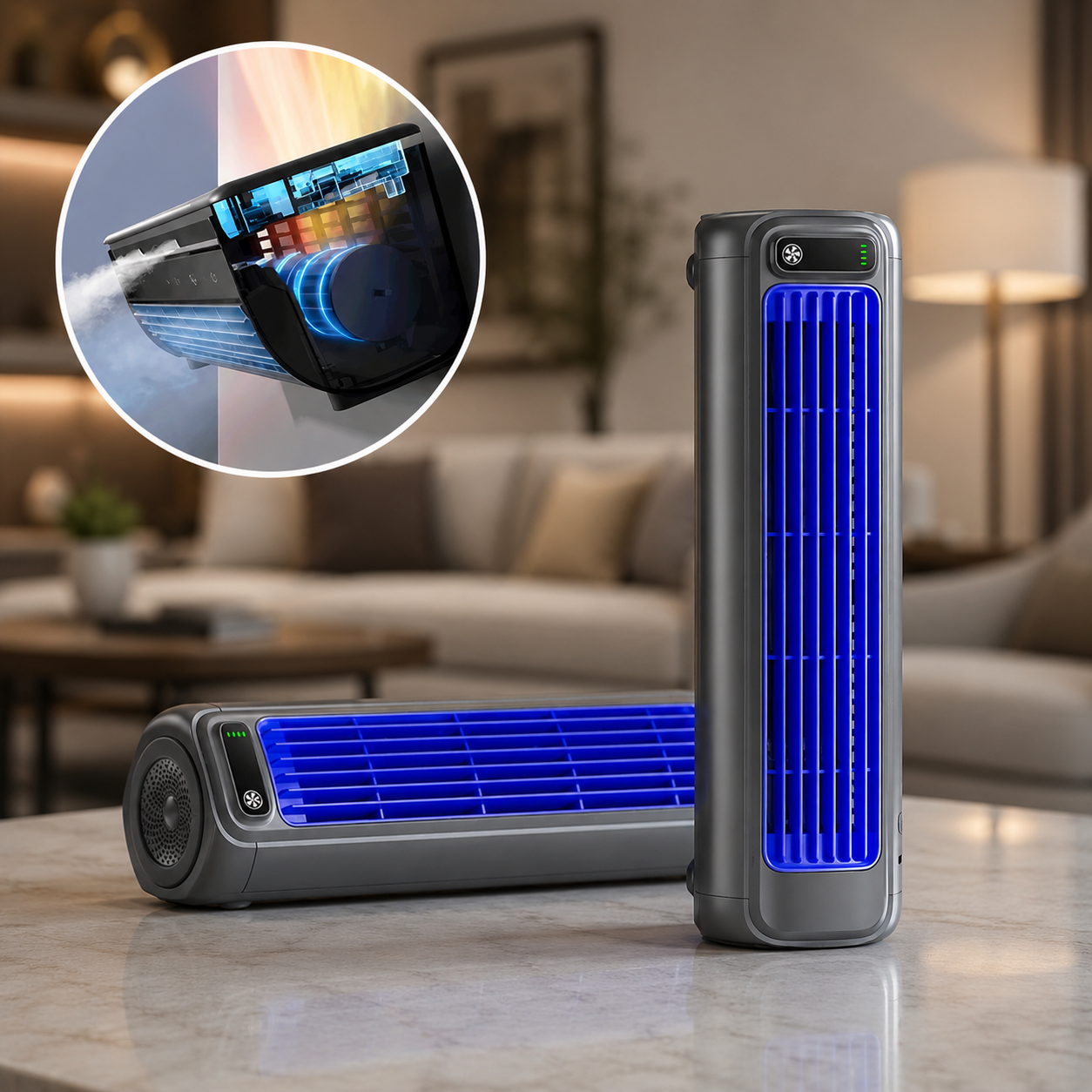COOLVORTEX – Portable Cooling Fan with Adjustable Air Circulation
