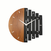 WOODFUSION CLOCK – Silent Retro Texture Statement Clock