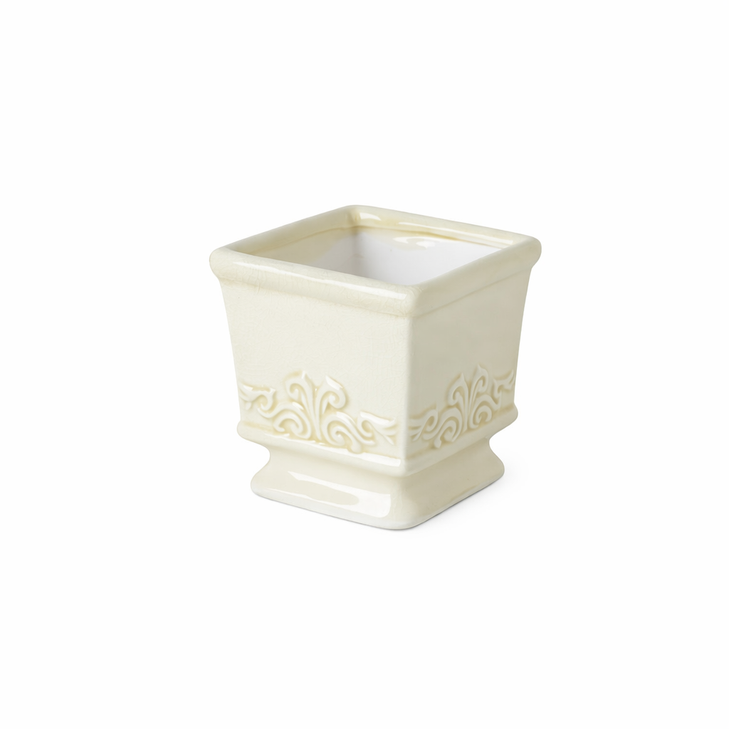 CERABOX – Vintage Ceramic Planter for Elegant Indoor Plant Display