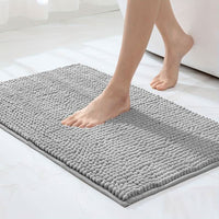 Chenille Bath Mat - Non-Slip, Soft & Absorbent Bathroom Rug for Comfort 0
