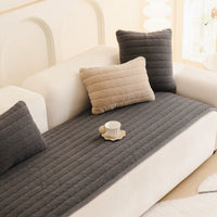 Chic Thick Plush Sofa Cover - Soft, Scratch-Resistant Couch Slipcover for Dogs 2