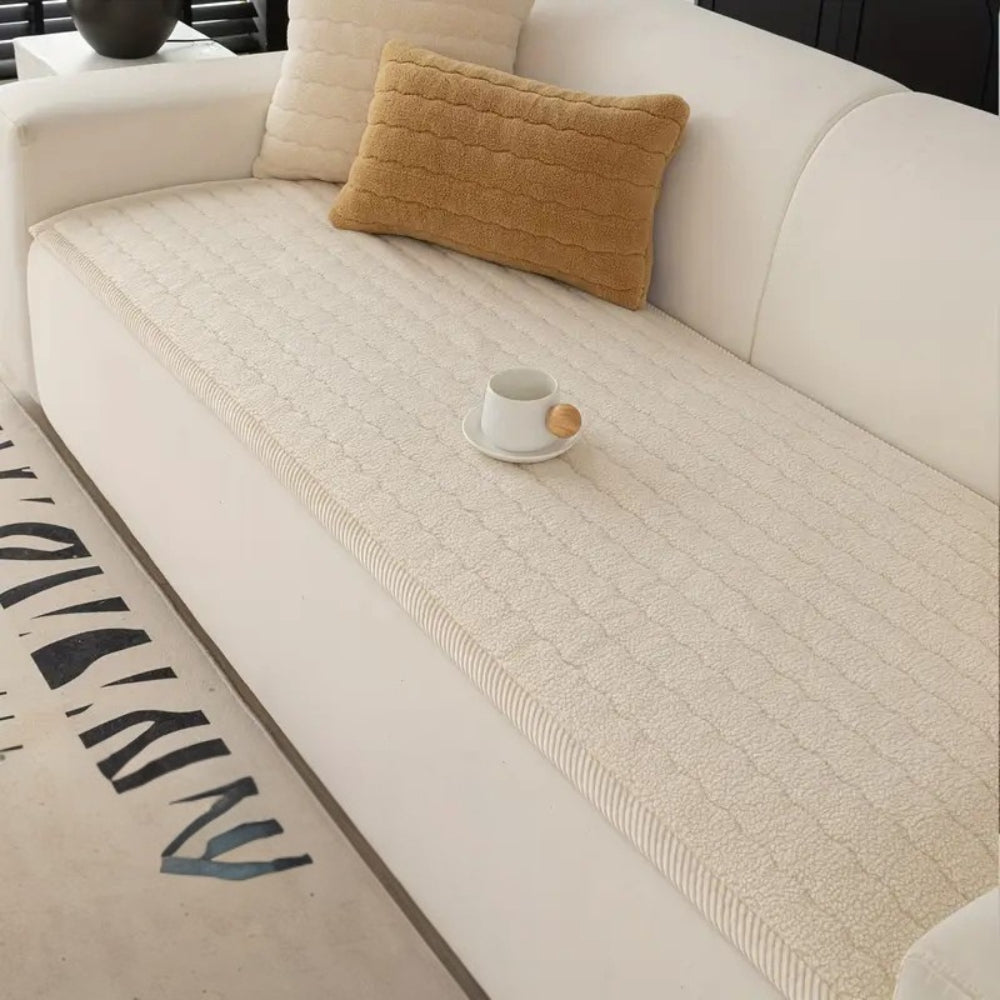 Chic Thick Plush Sofa Cover - Soft, Scratch-Resistant Couch Slipcover for Dogs 6