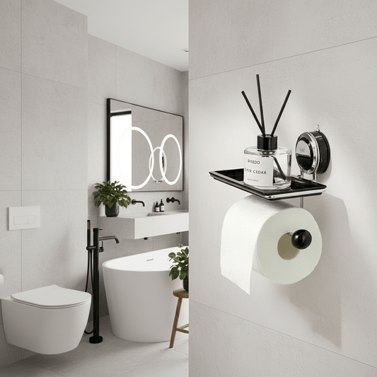 Cloth Strong - Drill-Free Stainless Steel Toilet Paper Holder Stand with Strong Suction 0