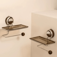 Cloth Strong - Drill-Free Stainless Steel Toilet Paper Holder Stand with Strong Suction 4