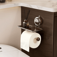 Cloth Strong - Drill-Free Stainless Steel Toilet Paper Holder Stand with Strong Suction 9