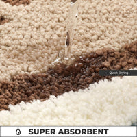 Coastal Charm - Non-Slip Bath Mat with Seaside Footprint Pattern for Bathrooms 4