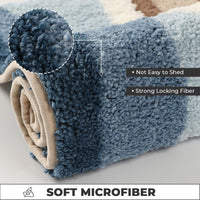 Coastal Charm - Non-Slip Bath Mat with Seaside Footprint Pattern for Bathrooms 5