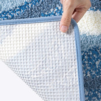 Coastal Charm - Non-Slip Bath Mat with Seaside Footprint Pattern for Bathrooms 7