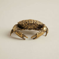 Coastal Charm Brass Crab Figurine - Elegant Home Decor Accent for Coastal Living 1