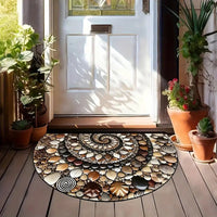 Coastal Spiral - Ocean-Inspired Doormat with Non-Slip Surface for Entryway 2