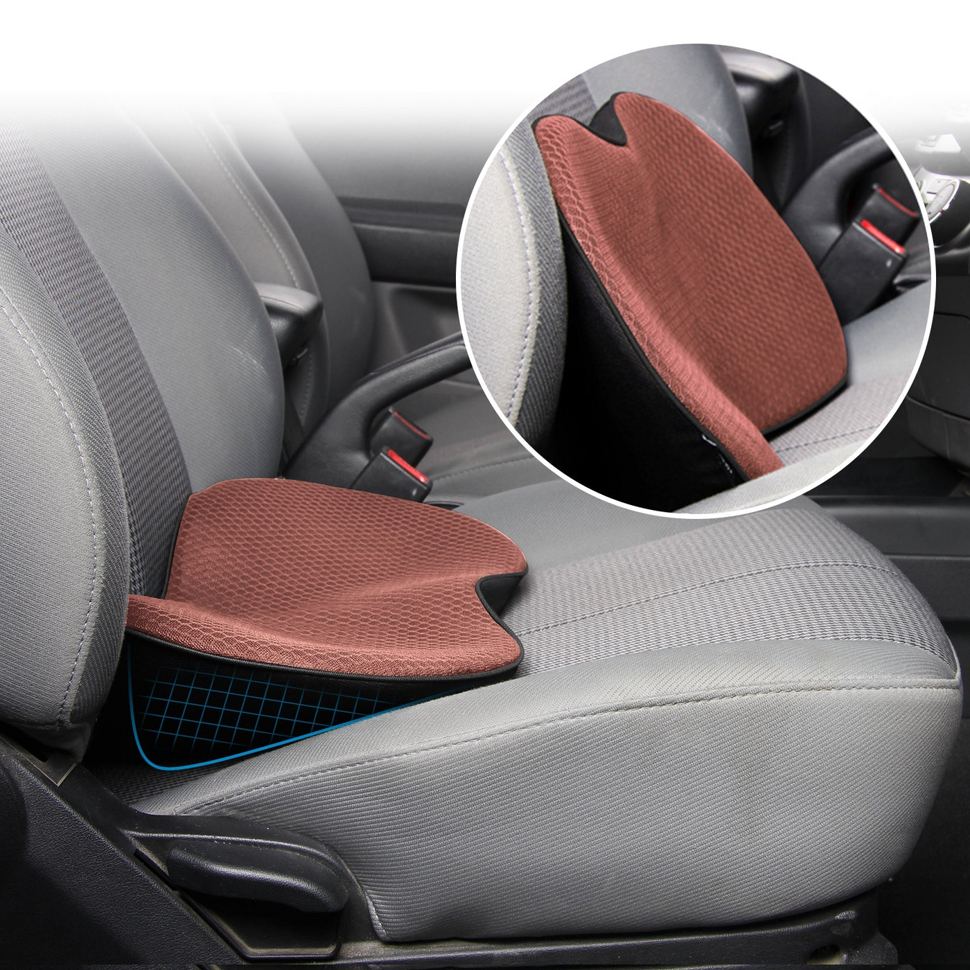 ComfortBoost - Car Seat Cushion with Lumbar Support for Enhanced Comfort 3
