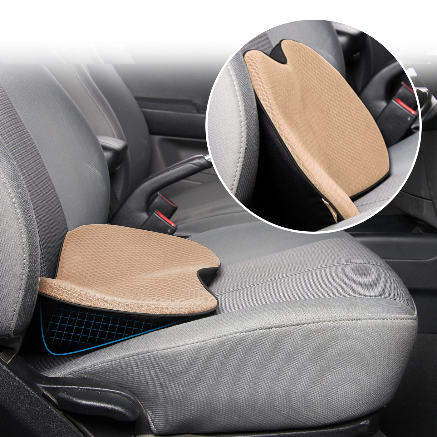 ComfortBoost - Car Seat Cushion with Lumbar Support for Enhanced Comfort 4