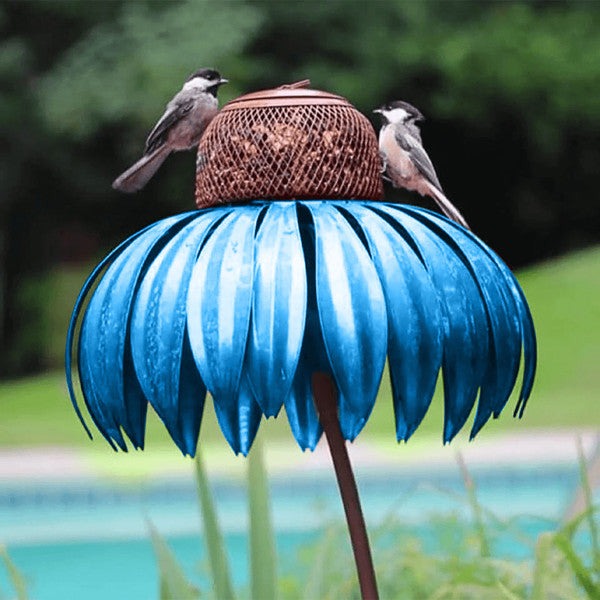 Coneflower Bird Feeder - Durable Metal Design, Weather Resistant, Easy Refilling 0