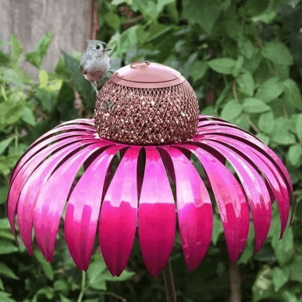 Coneflower Bird Feeder - Durable Metal Design, Weather Resistant, Easy Refilling 1