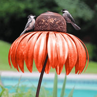 Coneflower Bird Feeder - Durable Metal Design, Weather Resistant, Easy Refilling 2
