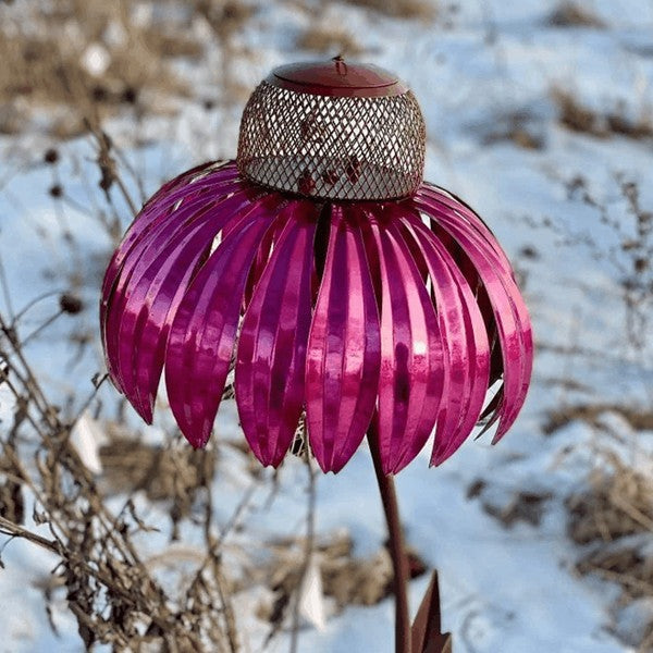 Coneflower Bird Feeder - Durable Metal Design, Weather Resistant, Easy Refilling 3