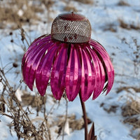 Coneflower Bird Feeder - Durable Metal Design, Weather Resistant, Easy Refilling 3