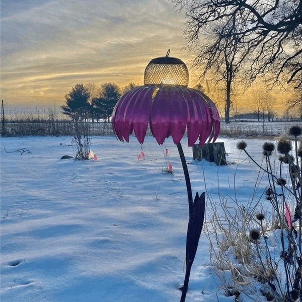 Coneflower Bird Feeder - Durable Metal Design, Weather Resistant, Easy Refilling 4
