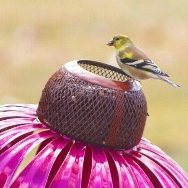 Coneflower Bird Feeder - Durable Metal Design, Weather Resistant, Easy Refilling 5
