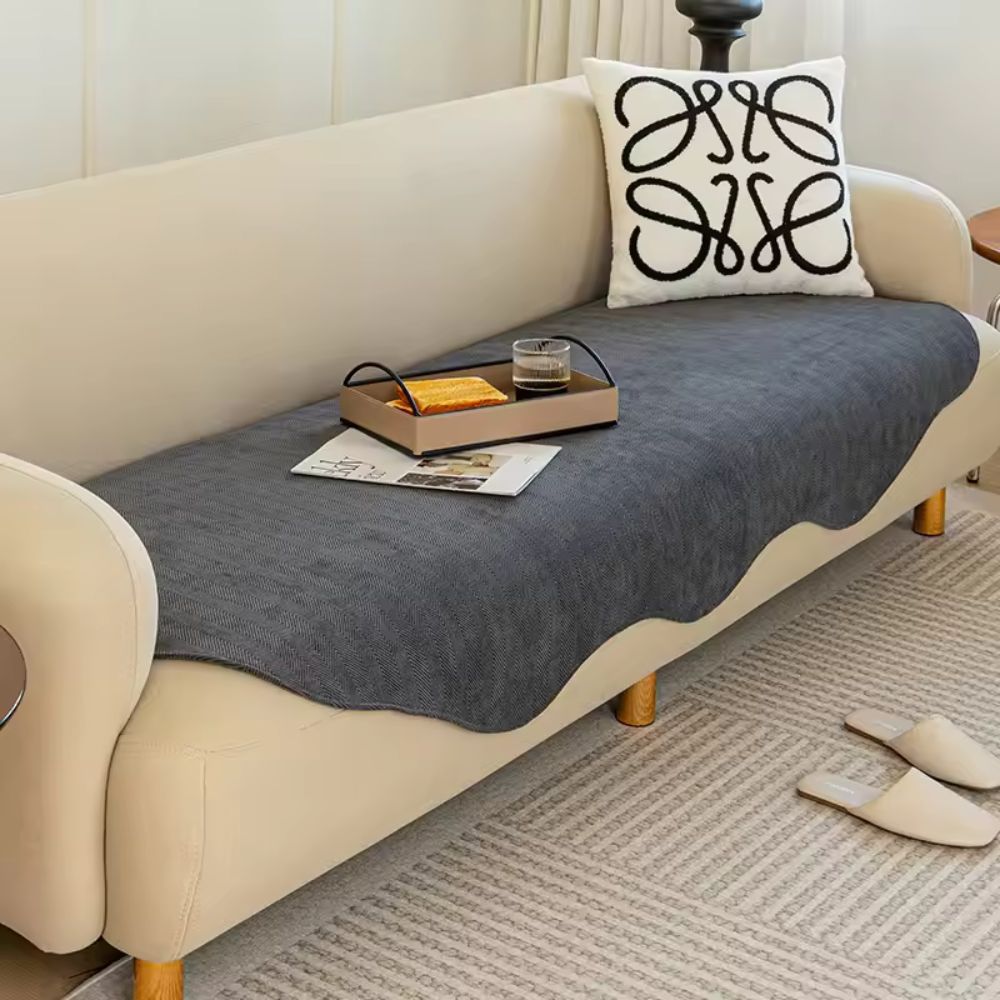ContourFit - Plush Sofa Cover, Non-Slip Couch Slipcover for All Seasons 4