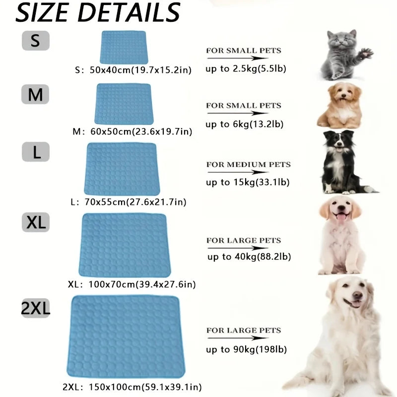 Cooling Dog Mat - Extra Large Cooling Pet Bed for Dogs & Cats, Durable, Easy to Clean 1