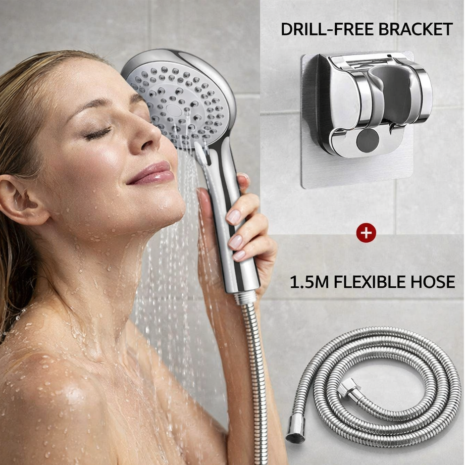 FLOWFORCE – Duschkopf-Set mit 5 Modi und Hochdruck