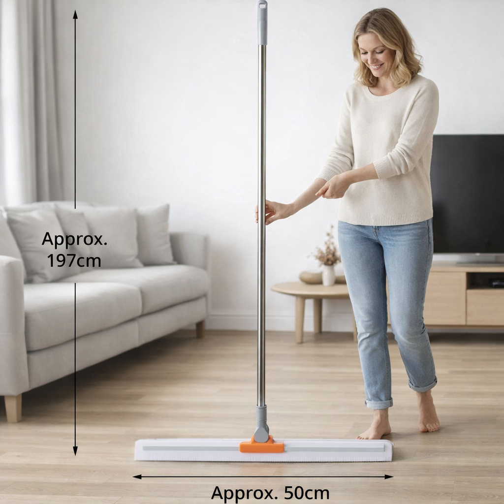 AQUAMOP - Water & Dust Scraper Broom for Bathroom, Glass, and Floors