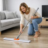 AQUAMOP - Water & Dust Scraper Broom for Bathroom, Glass, and Floors