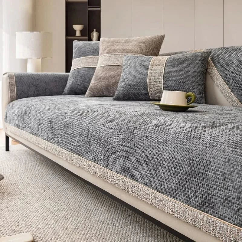 CouchTect - Stylish Linen Couch Cover for Dogs with Non-Slip Backing 2
