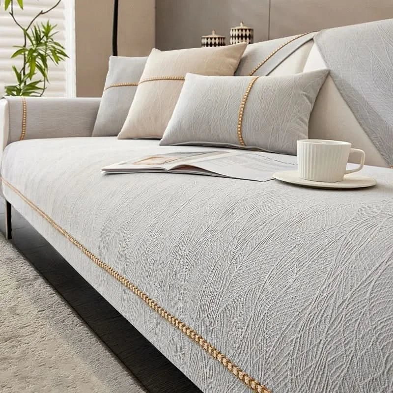 CouchTect - Stylish Linen Couch Cover for Dogs with Non-Slip Backing 8