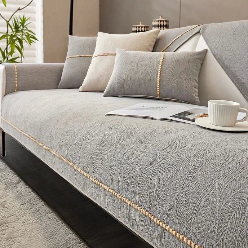 CouchTect - Stylish Linen Couch Cover for Dogs with Non-Slip Backing 9