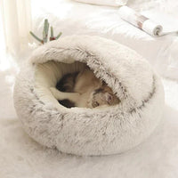 Cozy Cat Bed - Semi-Enclosed Cat Cave with Plush Filling for Ultimate Comfort 2