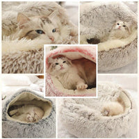 Cozy Cat Bed - Semi-Enclosed Cat Cave with Plush Filling for Ultimate Comfort 5