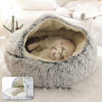 Cozy Cat Bed - Semi-Enclosed Cat Cave with Plush Filling for Ultimate Comfort 6