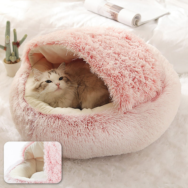 Cozy Cat Bed - Semi-Enclosed Cat Cave with Plush Filling for Ultimate Comfort 7