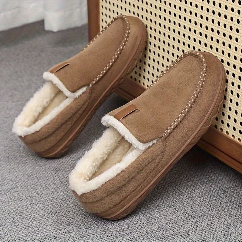 Cozy Comfort - Men's Warm Synthetic Wool Loafers for Home Use in Winter 3