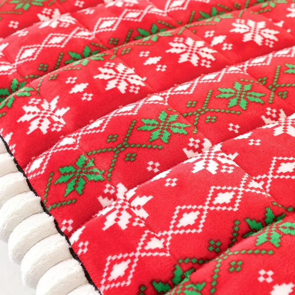 Cozy Holiday Sofa Cover - Festive Red & White Couch Slipcovers for Sectional Sofas 5