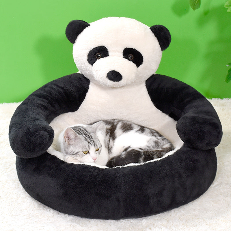 CuddleCub Bear Shaped Plush Dog Bed for Winter Comfort - Cozy & Durable 5